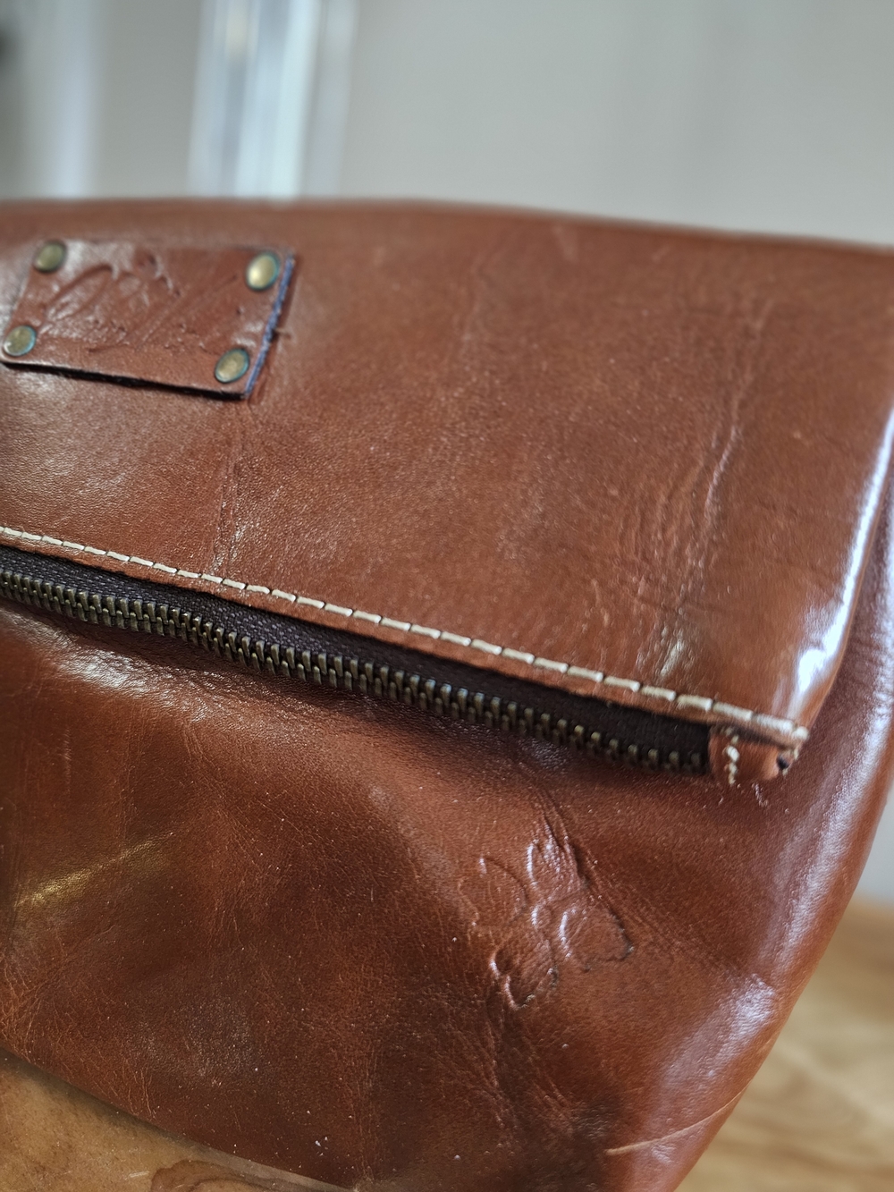 Patricia Nash Cognac Brown Leather Wristlet - Picture 5 of 10